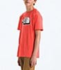 Color:Radiant Orange - Image 3 - Little/Big Boys 6-16 Short Sleeve Dome Logo T-Shirt