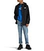 The North Face Big Boys Long-Sleeve Hooded Solid Anatora Rain Jacket, Color:TNF Black - Image 3