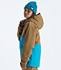 The North Face Boys Long Sleeve Dragline Ski Jacket, Color:Utility Brown/Meridian Blue - Image 4