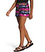 Color:Summit Navy Mountain Panorama Print - Image 3 - Little/Big Girls 6-16 Panorama Print Amphibious Class #double;V#double; Shorts