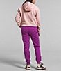 Color:Pink Moss - Image 2 - Little/Big Girls 6-16 Long Sleeve Camp Fleece Pullover Hoodie