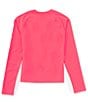 Color:Radiant Poppy - Image 2 - Little/Big Girls 6-16 Long Sleeve Poppy Sun T-Shirt