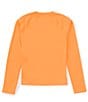 Color:Bright Cantaloupe - Image 2 - Little/Big Girls 6-16 Long Sleeve Sun T-Shirt