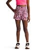Color:Radiant Poppy Maze - Image 1 - Little/Big Girls 6-16 Pink Pat Never Stop Printed Shorts