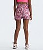 Color:Radiant Poppy Maze - Image 2 - Little/Big Girls 6-16 Pink Pat Never Stop Printed Shorts