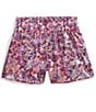 Color:Radiant Poppy Maze - Image 5 - Little/Big Girls 6-16 Pink Pat Never Stop Printed Shorts