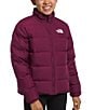Color:Boysenberry - Image 1 - Little/Big Girls 6-16 Long Sleeve Reversible North Down Jacket