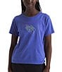 Color:Dopamine Blue - Image 1 - Little/Big Girls 6-16 Short Sleeve Blue Dome Logo T-Shirt