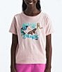 Color:Pink Moss - Image 1 - Little/Big Girls 6-16 Short Sleeve Butterfly Graphic Pink Magic T-Shirt