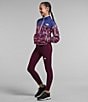 Color:Boysenberry Abstract Tracks Print - Image 3 - Little/Big Girls 6-16 Long Sleeve Winter Warm Half Zip Pullover