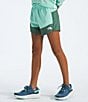 The North Face Little/Big Girls Long Sleeve Class V Pathfinder Color Block Shorts, Color:Bright Foam TNF Topo Phantom Print/Duck Green - Image 3