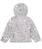 Color:Meld Grey - Image 2 - Little/Big Girls 6-16 Long Sleeve Reversible Metallic Hooded Jacket