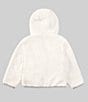 Color:Meld Grey - Image 4 - Little/Big Girls 6-16 Long Sleeve Reversible Metallic Hooded Jacket