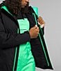 Color:TNF Black - Image 4 - Little/Big Girls 6-20 Long Sleeve Freedom Triclimate Hooded Jacket