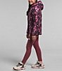 Color:Boysenberry Floret Print - Image 3 - Little/Big Girls 6-20 Long Sleeve North Down Printed Fleece Hooded Jacket