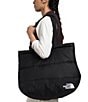 The North Face Logo Nuptse Tote Bag, Color:TNF Black-TNF White - Image 4