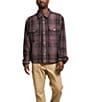 Color:Fawn Grey Large Halfdome Shadow Plaid - Image 1 - Long Sleeve Plaid Twill Utility Shirt Jacket