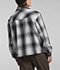 Color:TNF Black Large Halfdome Shadow Plaid - Image 2 - Long Sleeve Plaid Twill Utility Shirt Jacket
