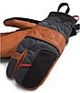 The North Face Montana Pro SG GTX Trigger Mitts, Color:Leather Brown/Asphalt Grey - Image 2