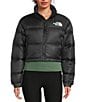 The North Face Nuptse Short Boxy Zip Front Down Puffer Jacket - Image 1