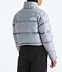 The North Face Nuptse Short Boxy Zip Front Down Puffer Jacket, Color:Blue Flax - Image 2