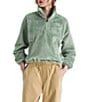 The North Face Osito Lux Fleece Half Zip Two Layer Stand Collar Pullover, Color:Slate Moss - Image 1