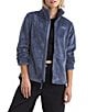 The North Face Osito Silken Raschel Fleece Stand Collar Long Sleeve Zip Front Jacket, Color:Twilight Galaxy - Image 1