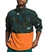 Color:Summit Navy/Camouflage Texture Print/Mandarin - Image 1 - Pali Long Sleeve Color Block Quarter-Snap Fleece Pullover