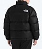 The North Face Plus Size 1996 Retro Nuptse Stand Collar Zip Front Down Puffer Jacket, Color:TNF Black - Image 2