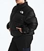 The North Face Plus Size 1996 Retro Nuptse Stand Collar Zip Front Down Puffer Jacket, Color:TNF Black - Image 3