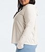 Color:White Dune - Image 4 - Plus Size Adventure Hooded Pullover