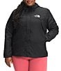 Color:TNF Black - Image 1 - Plus Size Antora Long Sleeve Hooded Rain Jacket