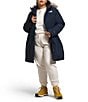 The North Face Plus Size Arctic Faux Fur Trim Zip Front Down Parka, Color:Summit Navy - Image 1