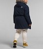 The North Face Plus Size Arctic Faux Fur Trim Zip Front Down Parka, Color:Summit Navy - Image 2