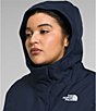 The North Face Plus Size Arctic Faux Fur Trim Zip Front Down Parka, Color:Summit Navy - Image 5