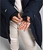 The North Face Plus Size Arctic Faux Fur Trim Zip Front Down Parka, Color:Summit Navy - Image 6