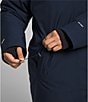 The North Face Plus Size Arctic Faux Fur Trim Zip Front Down Parka, Color:Summit Navy - Image 7