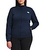 Color:Summit Navy Dark Heather - Image 1 - Plus Size Canyonland Fleece Zip Front Stand Collar Jacket