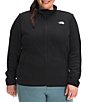 Color:TNF Black - Image 1 - Plus Size Canyonland Fleece Zip Front Stand Collar Jacket