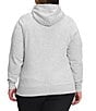 Color:TNF Light Grey Heather/TNF White - Image 2 - Plus Size Half Dome Graphic Long Sleeve Pullover Hoodie