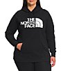 Color:TNF Black/TNF White - Image 1 - Plus Size Half Dome Graphic Long Sleeve Pullover Hoodie