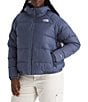 The North Face Plus Size Hydrenalite 600 Down Stand Collar Hooded Front Zip Puffer Jacket, Color:Twilight Galaxy - Image 1