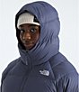 The North Face Plus Size Hydrenalite 600 Down Stand Collar Hooded Front Zip Puffer Jacket, Color:Twilight Galaxy - Image 5