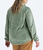 The North Face Plus Size Osito Silken Raschel Fleece Stand Collar Front Zip Jacket, Color:Slate Moss - Image 2