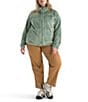 The North Face Plus Size Osito Silken Raschel Fleece Stand Collar Front Zip Jacket, Color:Slate Moss - Image 4