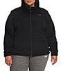 The North Face Plus Size Osito Silken Raschel Fleece Stand Collar Front Zip Jacket, Color:Black - Image 1