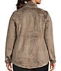 The North Face Plus Size Osito Silken Raschel Fleece Stand Collar Front Zip Jacket, Color:Mocha Brown - Image 3