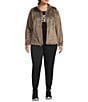 The North Face Plus Size Osito Silken Raschel Fleece Stand Collar Front Zip Jacket, Color:Mocha Brown - Image 4