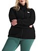 The North Face Plus Size Plus Size Glacier Fleece Stand Collar Long Sleeve Water Resistant Zip Front Jacket, Color:TNF Black - Image 2