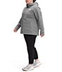 Color:TNF Medium Grey Heather - Image 3 - Plus Size Shelbe Long Sleeve Stand Collar WindWall™ Water Repellent Raschel Hooded Jacket